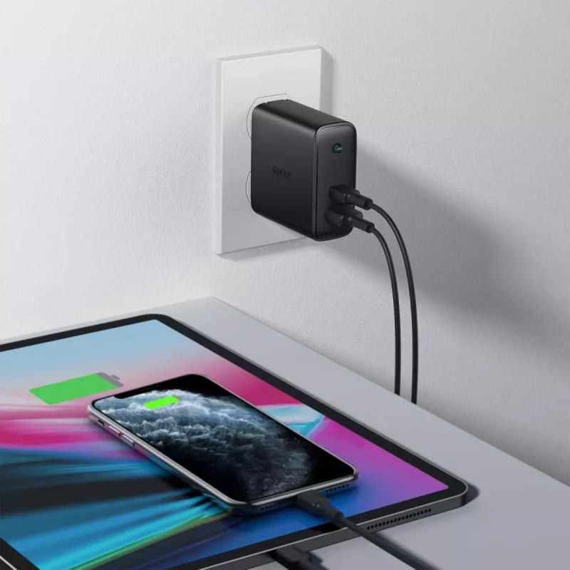 Ładowarka ścienna PA-D3 2xUSB Power Delivery (1xUSB+1xUSB C) 5,4A 60W Dynamic Detect