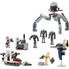 LEGO Star Wars Clone Trooper & Battle Droid Battle Pack Building Toys for Kids with Speeder Bike Vehicle 4 Minifigures and 5 figurki Gifts for Boys