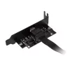Akasa Low Profile PCI Bracket Adapter USB 3.1 Type C - czarny - Adapter - Cyfrowy/Danych