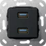 Wkład GIRA USB 568410 3.0A 2-kierunkowy Kup czarny m (568410)