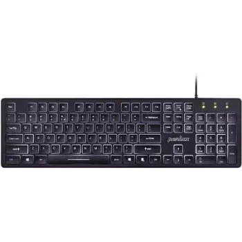 Perixx PERIBOARD-317 DE B bezprzewodowa klawiatura niemiecka QWERTZ, czarna z podświetleniem (PERIBOARD-317 DE B)