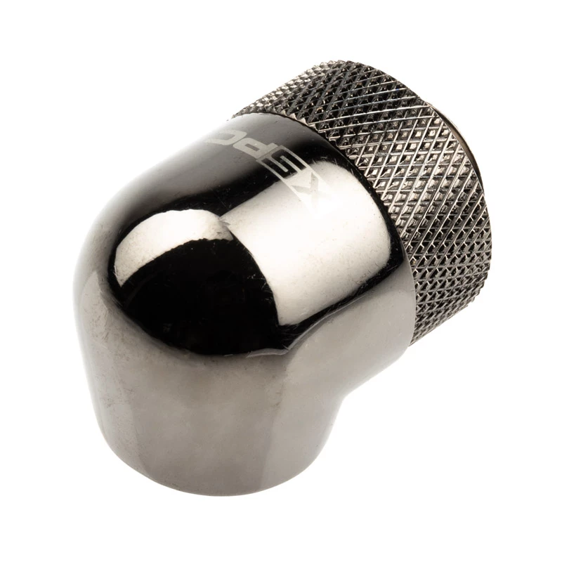 Adapter XSPC 90° G1/4 cala AG na G1/4 cala IG, obrotowy, czarny chrom, zestaw 4 szt.