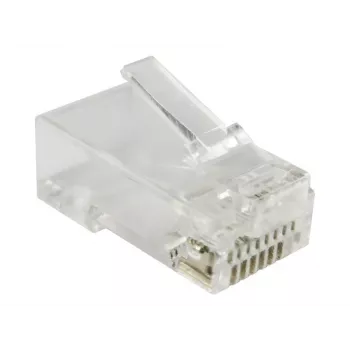 Złącze przewodowe RJ-45 Alantec WT118, wtyk męski prosty RJ45, kat.5e, U/UTP (UTP), półprzezroczysty biały, opakowanie 100 szt.