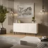 Komoda Cama Meble LUCCA 3D 165x40x80 cm, biała, korpus z płyty wiórowej