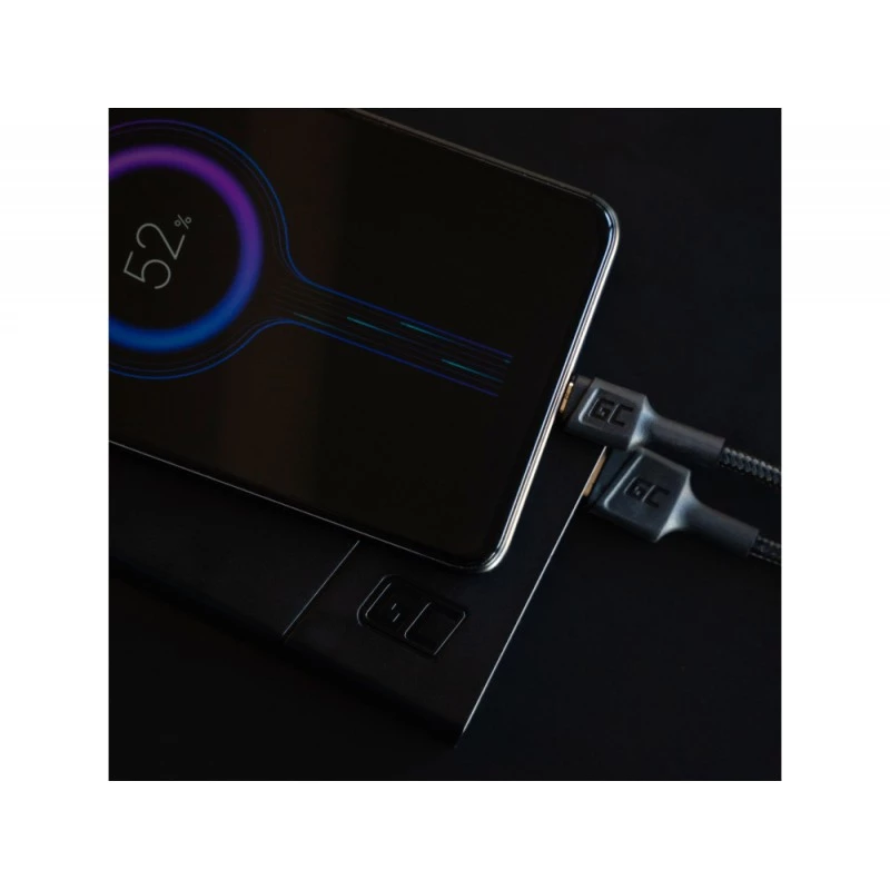 Kabel USB 2.0 zielony Cell KABGC20 — USB A na Micro-USB B, 1,2 m, czarny