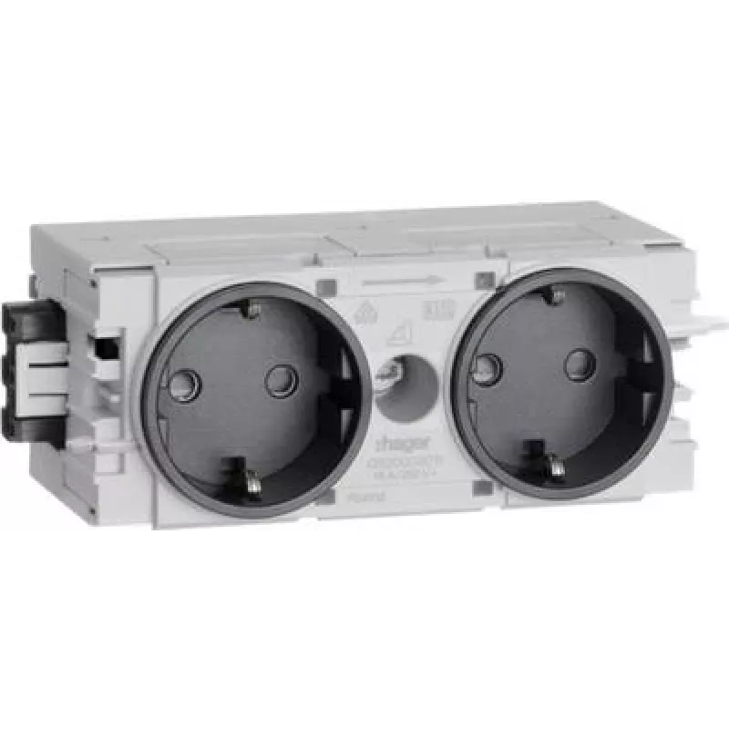 Moduł wtykowy Hager Dado Trunking (szer. x wys. x gł.) 120 x 50 x 61 mm GS20009011 1 szt. grafitowy czarny (RAL 9011) (GS20009011)