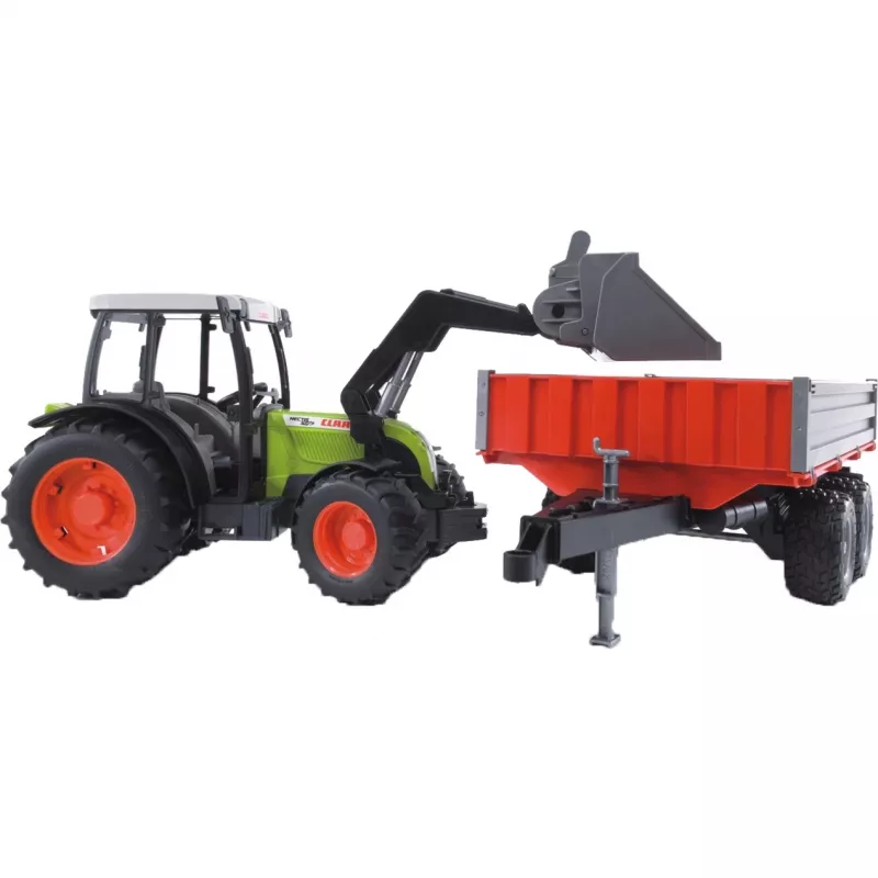Traktor zabawkowy Bruder Claas Nectis 267 F z przyczepą wywrotką
