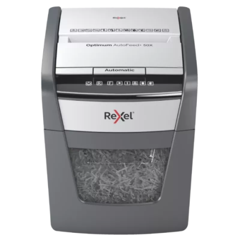 Rexel Optimum AutoFeed+ 50X Automatyczna niszczarka dokumentów z cięciem krzyżowym P4