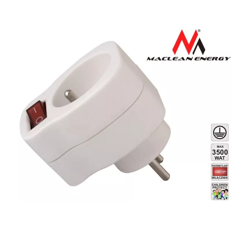 Gniazdo elektryczne MACLEAN AC MCE13 z przełącznikiem