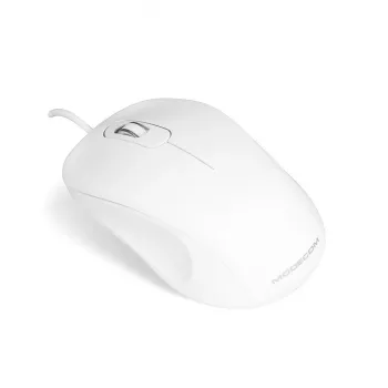 MODECOM M10 M-MC-0M10-200 Mysz (optyczna, 1000 DPI, biały kolor) (M-MC-0M10-200)