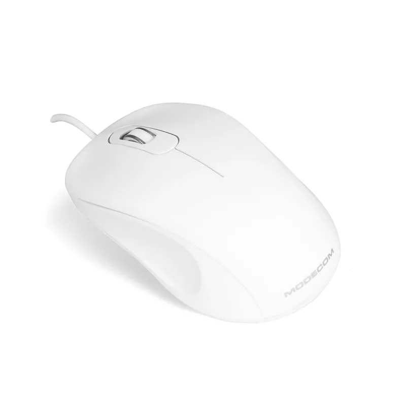 MODECOM M10 M-MC-0M10-200 Mysz (optyczna, 1000 DPI, biały kolor) (M-MC-0M10-200)