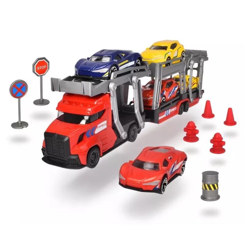 Mechaniczny zestaw zabawkowy Dickie City Set 203745012 z pojazdami i akcesoriami
