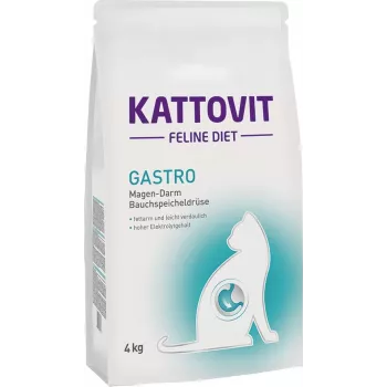 Sucha karma dla kota KATTOVIT Gastro Adult Vegetable 4 kg — wsparcie trawienia, smak królika, 32% białka