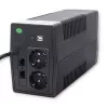 Qoltec Monolith UPS Double-conversion Online 0,65 kVA 360 W 2 gniazda AC