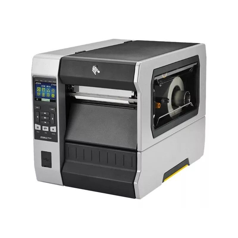 Drukarka etykiet Zebra ZT620 — termotransferowa, 300×300 DPI, szerokość druku 168 mm, LCD, Ethernet, Bluetooth, Szary/Czarny