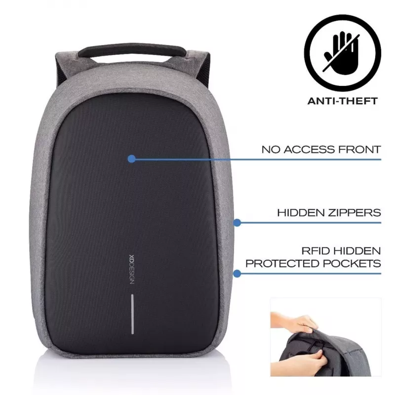 Backpack XDDESIGN Bobby Hero Regular — 18 L, antracytowy, laptop do 32,8 cm (12,9 cala), panel organizacyjny