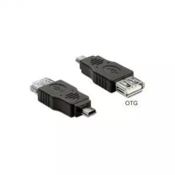 adapter złącza złącza DeLOCK 65399 mini USB A na USB A czarny