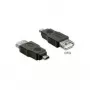 adapter złącza złącza DeLOCK 65399 mini USB A na USB A czarny