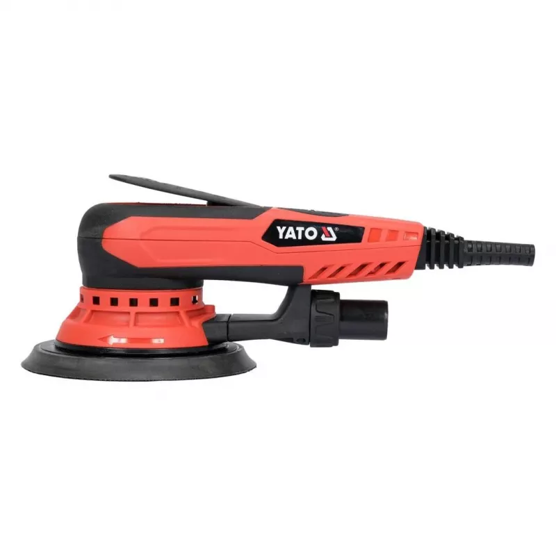 Szlifierka mimośrodowa YATO YT-82206 — 350 W, tarcza 150 mm, mimośród 5 mm, 4 000–10 000 obr./min, kabel 3 m