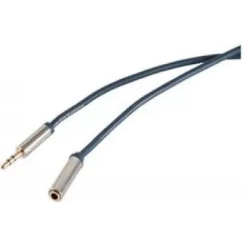 shiverpeaks sp-PROFESSIONAL Kabel audio 5 m 3,5 mm niebieski - Chrom (SP30808-cienki)