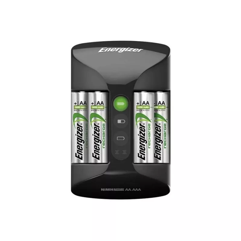 Ładowarka do akumulatorów Energizer Pro Charger AC 4‑gniazdowa do AA/AAA NiMH, 100–240 V, akumulatory 2000 mAh w zestawie