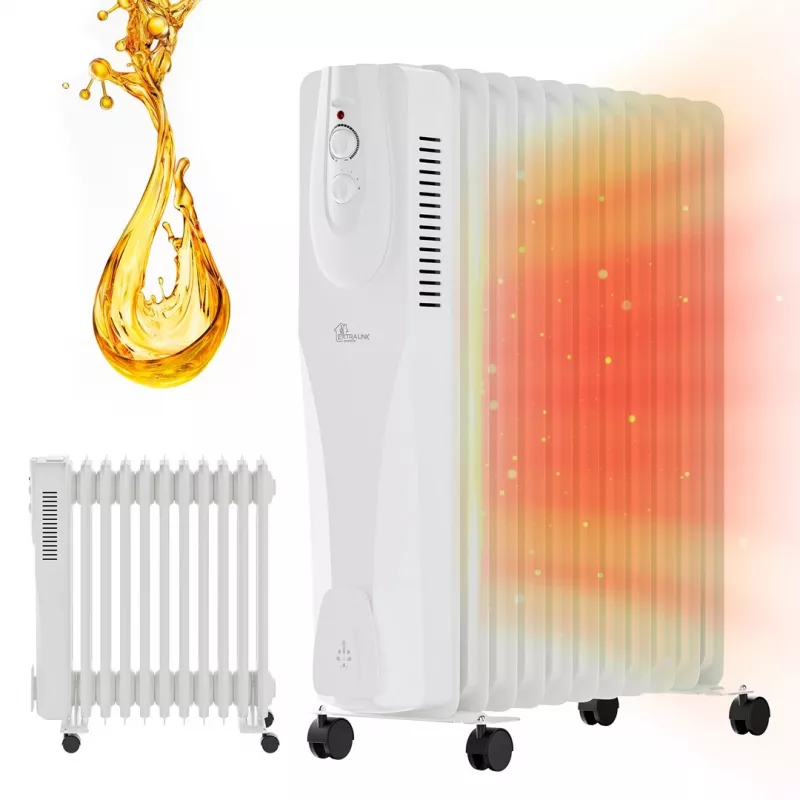 Grzejnik olejowy Extralink NY-25W1 2500W, 11 żeberek