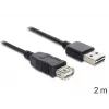 Kabel USB DeLOCK EASY-USB 2.0-A 2m Czarny