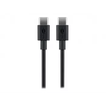 Wentronic goobay - Kabel USB - USB-C (M) do USB-C (M) - USB 2.0 3 A - 0,5 m - Czarny (66316)