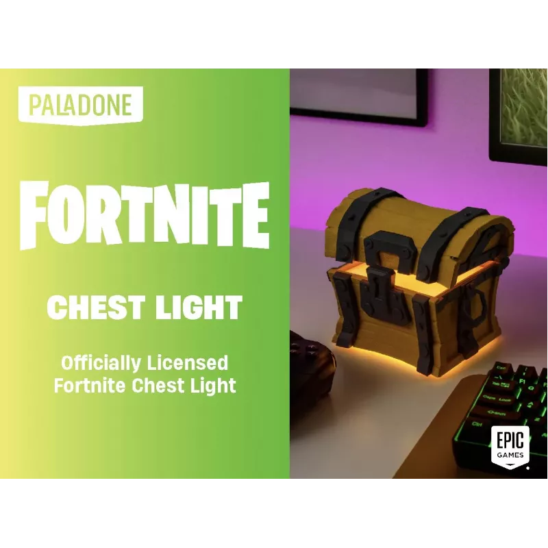 Lampa stołowa Paladone Fortnite Chest Light – tematyczna lampka LED