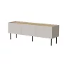 Szafka RTV Cama Meble FELLINI 150x40x52 cm, rama kaszmirowa, blat dębowy olejowany