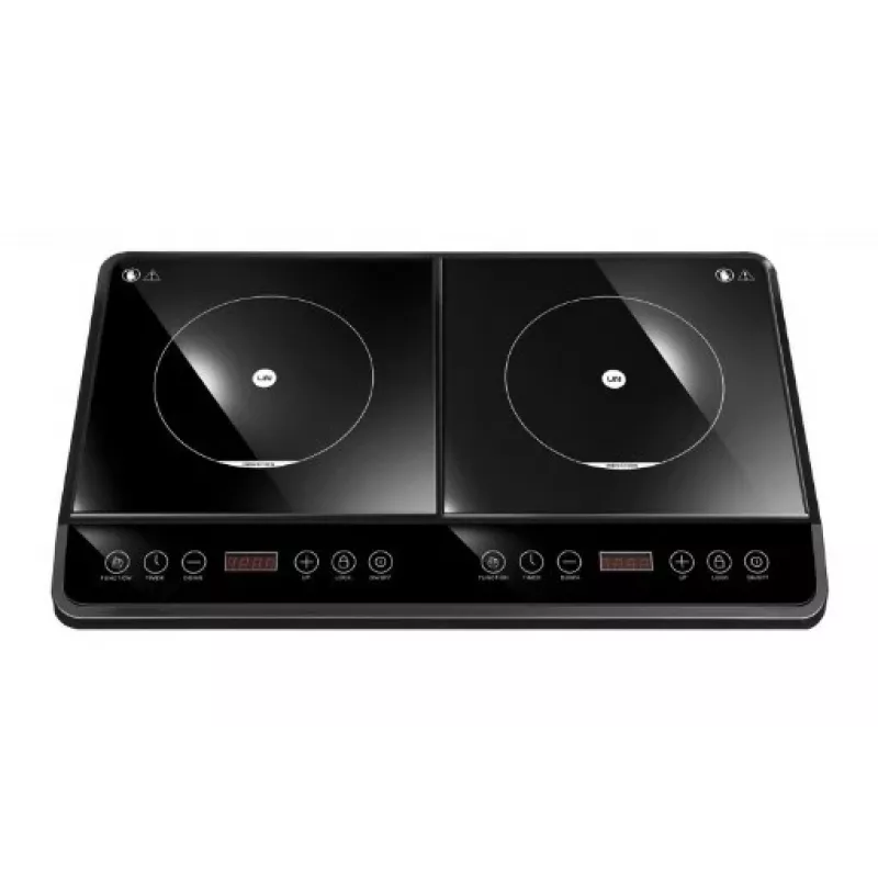 Płyta indukcyjna LIN LI-35P2N, do zabudowy, 2-polowa, 2000 W + 1500 W, sterowanie dotykowe, ceramiczne szkło