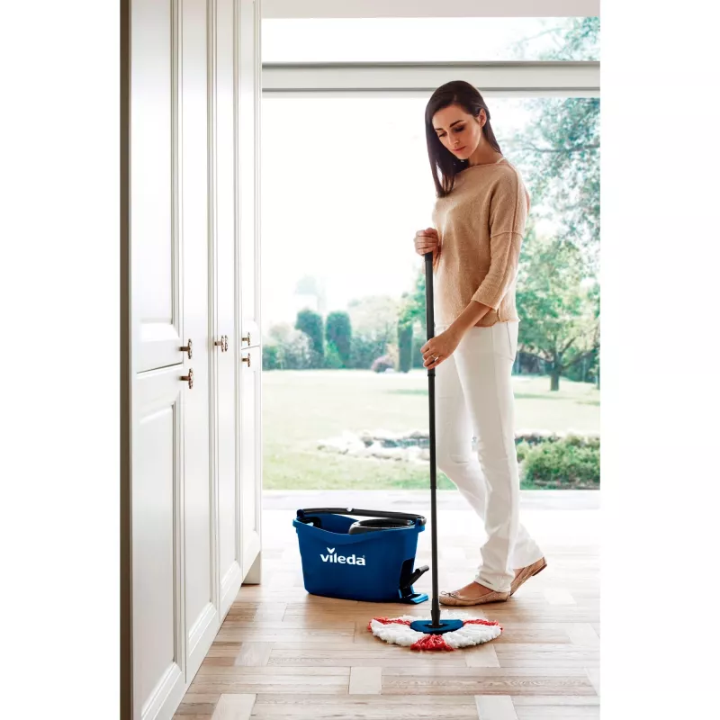 Mop do podłogi VILEDA TurEasyWring & Clean Box 167756 z wiadrem i wyżymaczką