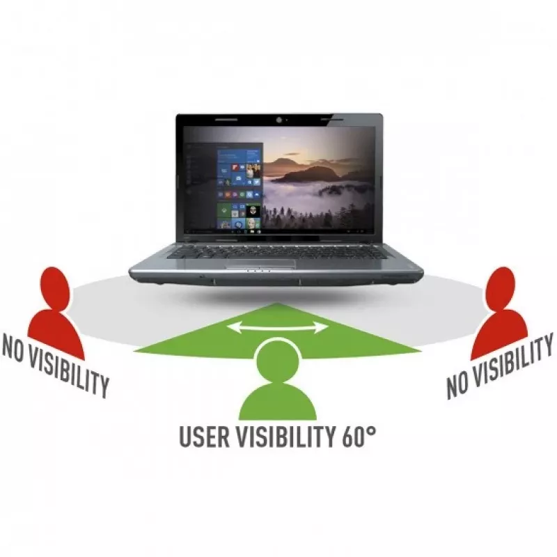 Mobilis 016403 filtr prywatności do ekranu 35,6 cm (14 inch) Laptop Bezramkowy filtr prywatności do ekranu