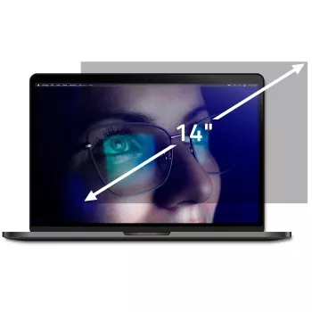 Qoltec Filtr Prywatności GDPR 14 Cali 16:9 (12.20, 16:9), Folia Ochronna na Notebook