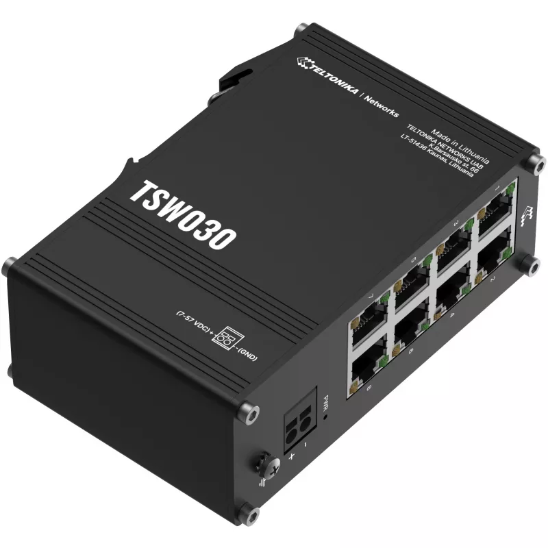 Teltonika TSW, Niezarządzalny 8-portowy przemysłowy przełącznik Ethernet