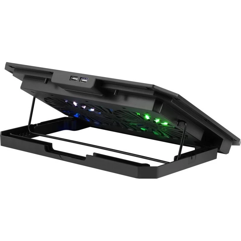Podkładka chłodząca do notebooka DEFENDER NS-510 z 2 wentylatorami, 2 portami USB i podświetleniem RGB