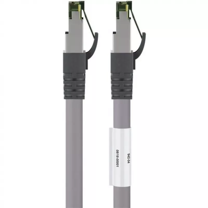 Kabel krosowy Goobay CAT 8.1, S/FTP (PiMF), szary, 0,5 m - LSZH bezhalogenowy, miedź AWG 24 (55135)