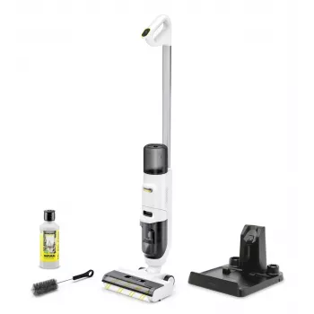 Odkurzacz mopujący Karcher FCV2 Natural N 1.056-101.0 — bateria 21,6 V, czas pracy 25 min, 160 W, na sucho i mokro, bezworkowy, wyświetlacz LED