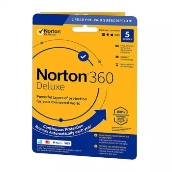 Norton 360 Deluxe | 5 urządzeń | 1 rok | 50 GB pamięci w chmurze | EU | NON SUB |