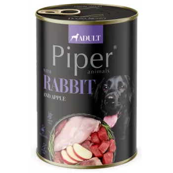 Mokra karma dla psa Dolina Noteci Piper Animals Królik i Jabłko 800 g, dorosłe psy, 78% wilgotności, 10% białka