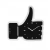 NeXtime zegar ścienny 3072zw Thumbs up, 40,5x41 cm, czarny/srebrny
