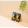 Ochronne etui na telefon iKins dla Samsung Galaxy Note 20, czarne „Cafe Terrace”