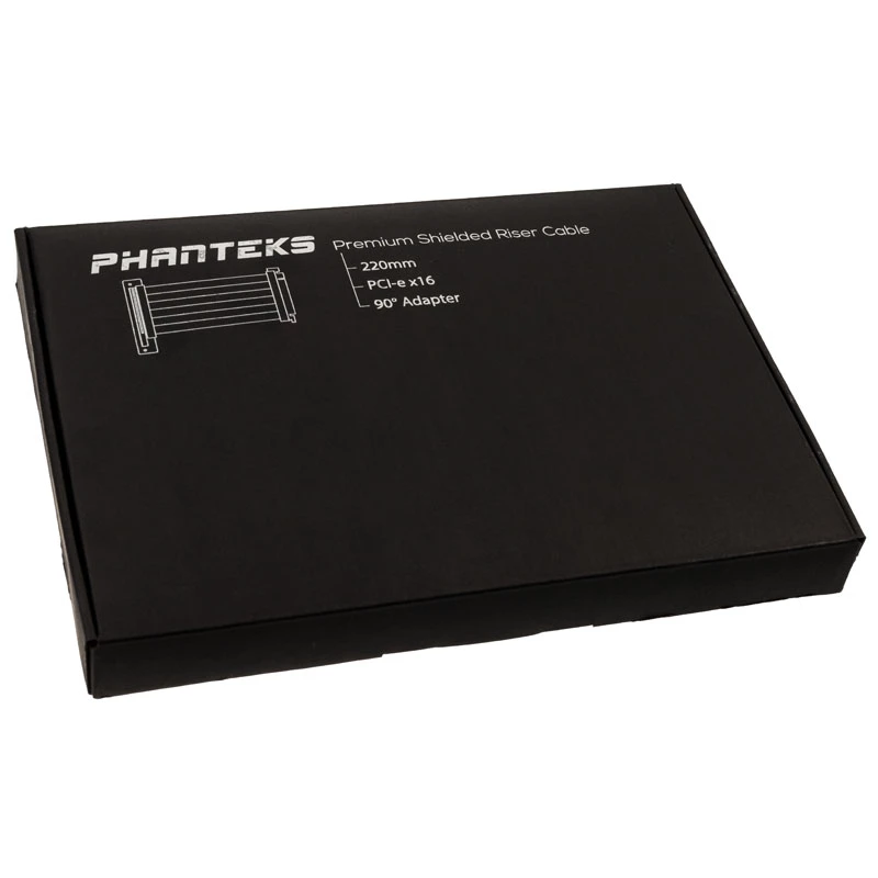 Kabel taśmowy PCIe x16 Riser PHANTEKS, 90 stopni, 22 cm - czarny
