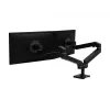 Ergotron LX Pro - Zestaw montażowy (podwójne ramię) - modułowy - na 2 monitory LCD - obok siebie - aluminium - czarny - rozmiar ekranu: do 68,6 cm (do 27 cali) (45-686-292)