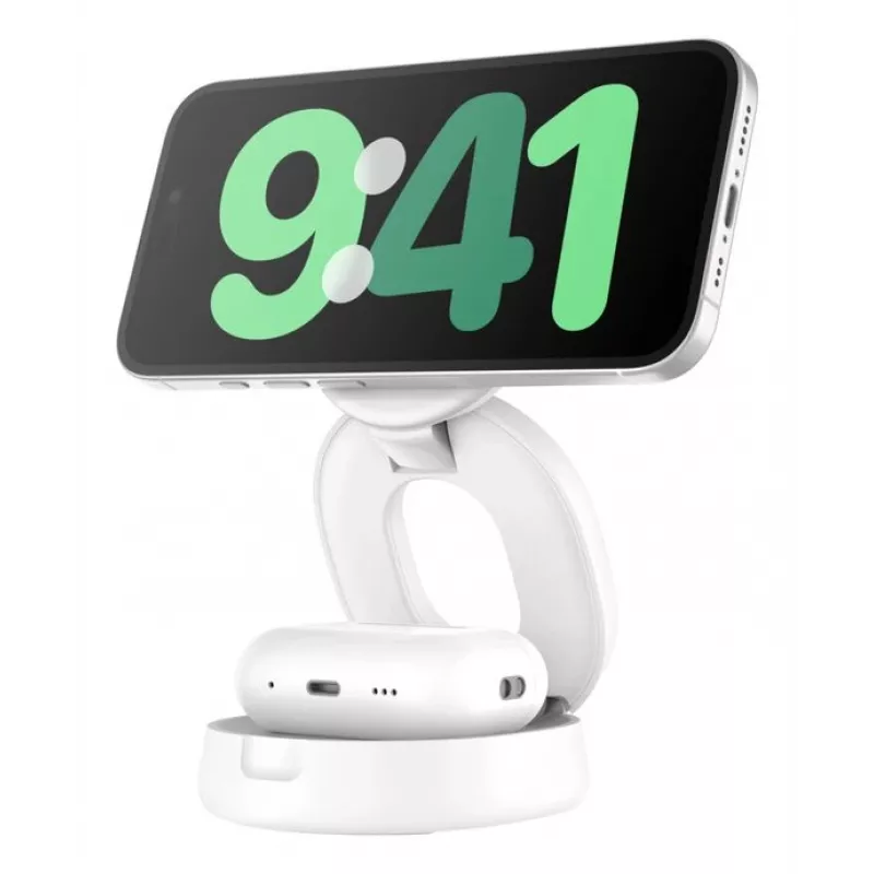 Stacja ładująca Belkin BOOSTCHARGE WIZ035kqWH 2-w-1 Qi2 15W do telefonów i akcesoriów