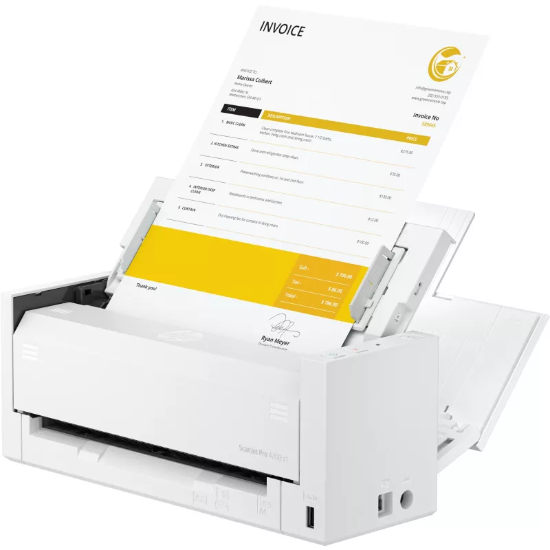Skaner ADF HP ScanJet Pro 4200 s1 600 x 600 DPI A4 Niebieski Biały