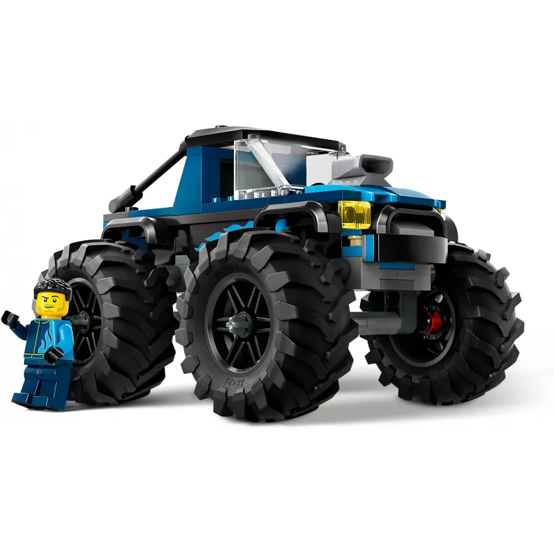 Zabawka konstrukcyjna LEGO City 60402 Niebieski Monster Truck z dużymi oponami, 148 elementów, 1 minifigurka, wiek 5+