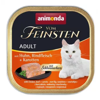 ANIMONDA Vom Feinsten Adult Kurczak, wołowina i marchew - mokra karma dla kota - 100g