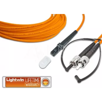 Wysokiej jakości duplexowy kabel patchcord światłowodowy Lightwin, MM OM2, MTRJ - ST (LDP-50 MTRJ-ST 2.0)