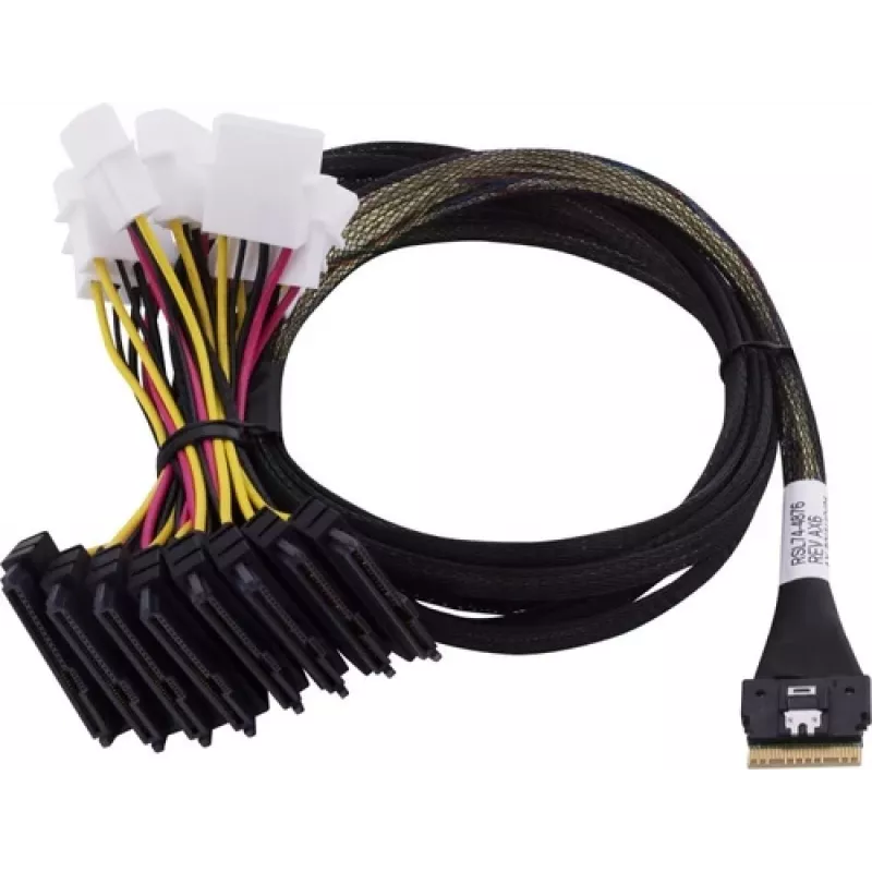 Adaptec kabel 1x SFF8654 x8 -> SFF8639 8xU.3 intern 0.8m SlimSAS - 8SFF-8639 x1 and3 tri-mode SAS/SATA/NVMe